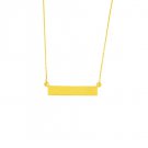 Engravable Bar pendant in 14k Yellow Gold