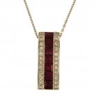 Exquisite Pendant with Rubies and Diamonds in White Gold