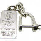 Tiffany & Co Vintage 1/2 TROY OZ .999 FINE SILVER Key Chain Ring