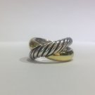 David Yurman 18k Gold And Sterling Silver Crossover Ring
