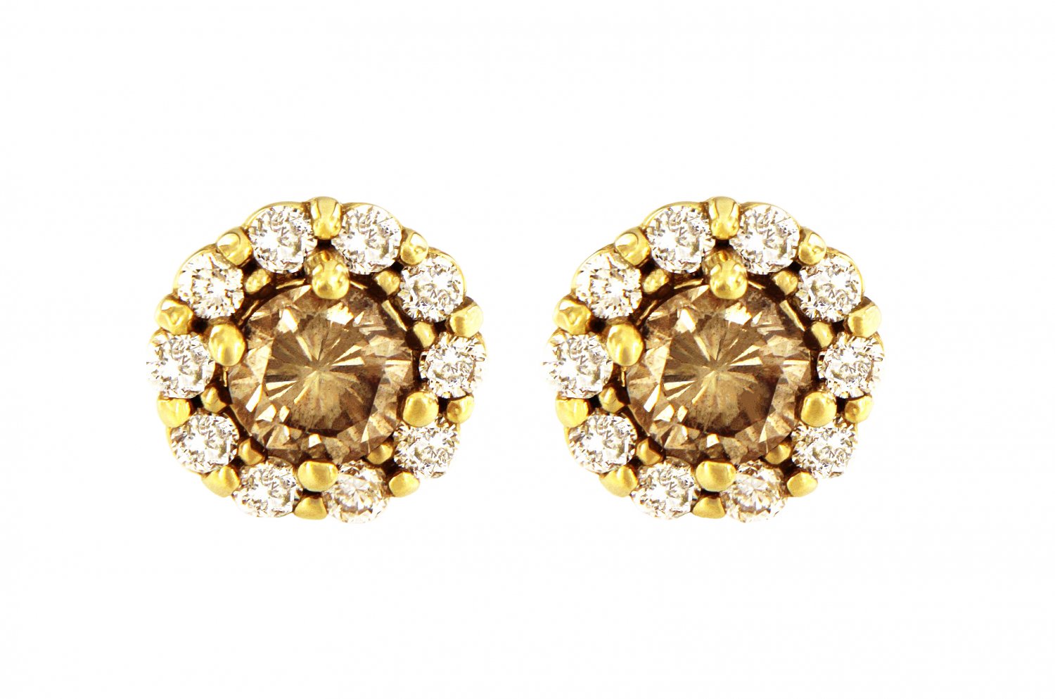 Chocolate Diamond Stud 14k Yellow Gold Earrings   5a594bebbaf98 423905b 