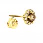Chocolate Diamond Stud 14k Yellow Gold Earrings