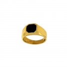 Men's 14K Yellow Gold Ring with Black Onyx