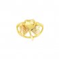14K Tri-Color Gold Leaf Women's Ring Size 7.5