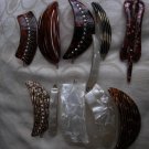 vintage 1960s 70s hair clips slides