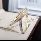 Fashion diamond frosted hoops