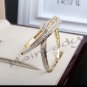 Fashion diamond frosted hoops