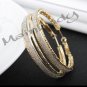 Fashion diamond frosted hoops