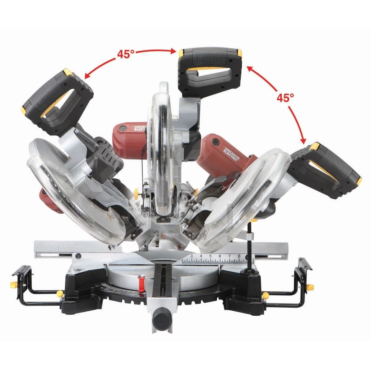 12" inch Double Bevel Sliding Compound Miter Saw with Laser Guide