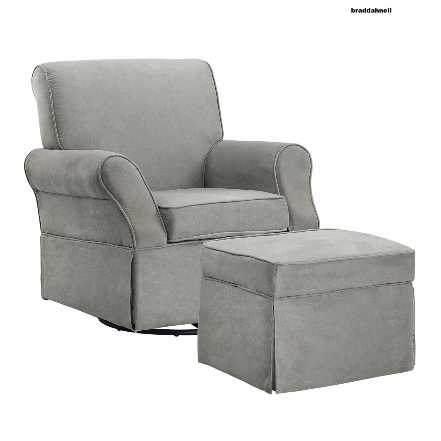 Glider Swivel Upholstered Chair Ottoman Infant Nursery Furniture Baby