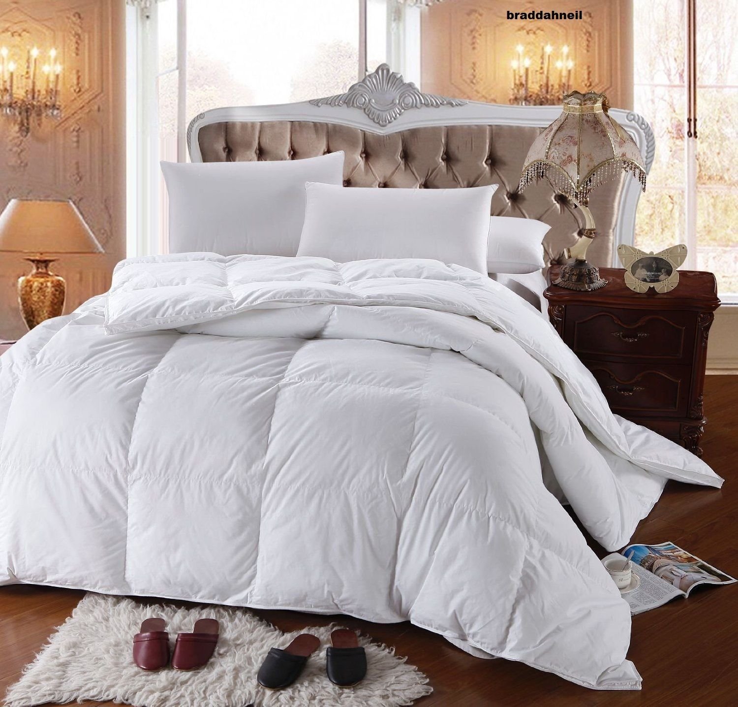 KING Down Comforter Egyptian Cotton Bed Bedroom ALLERGY FREE Feather