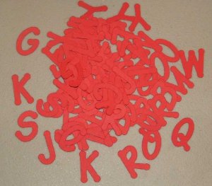 Scrapbooking Sizzix Lollipop Alphabet - Primary Red