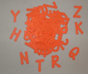 Scrapbooking Sizzix Lollipop Alphabet  - Primary Orange