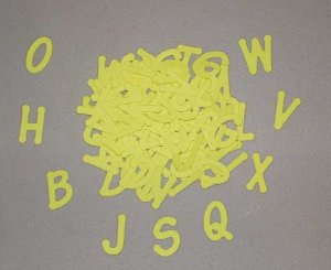 Scrapbooking Sizzix Lollipop Alphabet - Bright Yellow