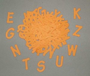 Scrapbooking Sizzix Lollipop Alphabet - Bright Orange
