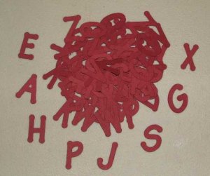Scrapbooking Sizzix Lollipop Alphabet - Burgundy