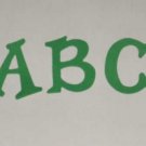 Scrapbooking Sizzix Fun Serif Alphabet - Primary Green