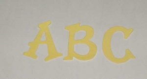 Scrapbooking Sizzix Fun Serif Alphabet - Pastel Yellow