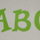 Scrapbooking Sizzix Fun Serif Alphabet - Bright Green
