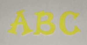 Scrapbooking Sizzix Fun Serif Alphabet - Bright Yellow