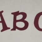 Scrapbooking Sizzix Fun Serif Alphabet - Burgundy