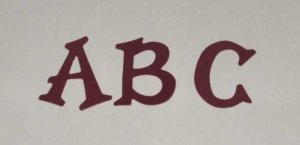Scrapbooking Sizzix Fun Serif Alphabet - Burgundy