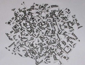 Scrapbooking Chipboard Fun Serif Alphabet - Black & White