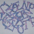 Scrapbooking Chipboard Fun Serif Alphabet - Blue/Pink