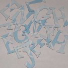 Scrapbooking Chipboard Fun Serif Alphabet - Blue Argyle