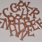 Scrapbooking Chipboard Fun Serif Alphabet - Brown Script