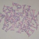 Scrapbooking Chipboard Fun Serif Alphabet - Pink Paisley