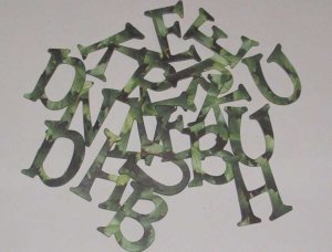 Scrapbooking Chipboard Fun Serif  Alphabet - Ivy