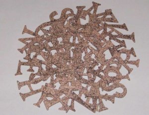 Scrapbooking Chipboard Fun Serif Alphabet - Sand