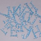 Scrapbooking Chipboard Fun Serif Alphabet - Blue Plaid