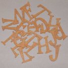Scrapbooking Chipboard Fun Serif Alphabet - Peach Plaid