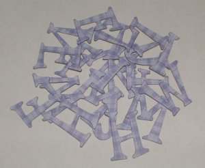 Scrapbooking Chipboard Fun Serif Alphabet - Purple Plaid