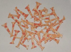 Scrapbooking Chipboard Fun Serif Alphabet - Peach Polka Dots
