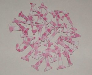 Scrapbooking Chipboard Fun Serif Alphabet - Pink/White Polka Dots