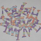 Scrapbooking Chipboard Fun Serif Alphabet - Fun Stripes