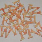 Scrapbooking Chipboard Fun Serif Alphabet - Peach Stripes