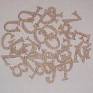 Scrapbooking Chipboard Fun Serif Alphabet - Tan Cracked