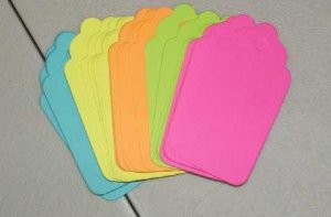 Scrapbooking Sizzix Scalloped Tags - Brights