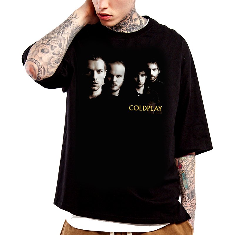 Oversized T-Shirt - Coldplay 3 Rock Band Oversize T-Shirt Tshirt Tee