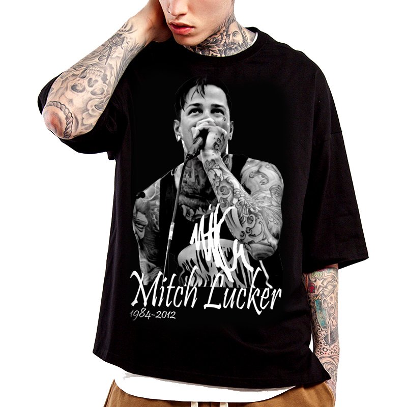 Oversized T-Shirt - Mitch Lucker Rock Band Oversize T-Shirt Tshirt Tee