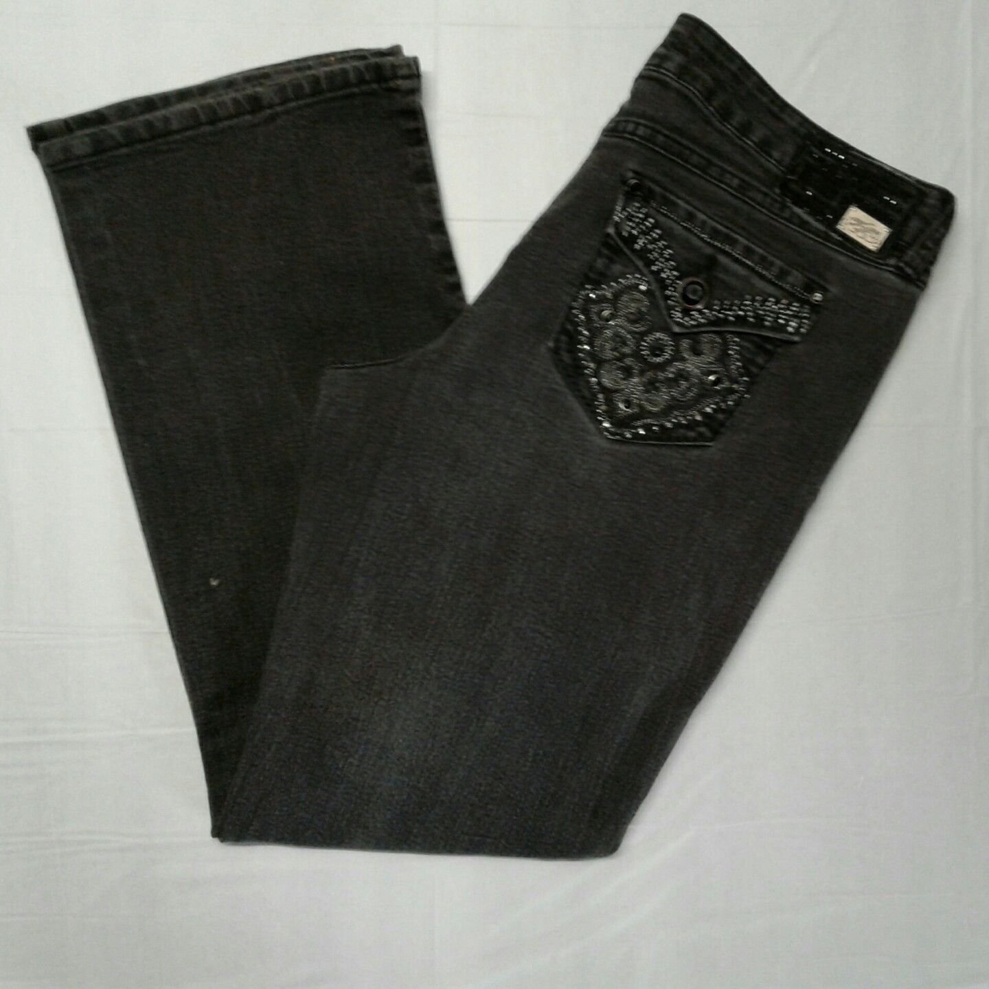 one-5-one-women-s-black-stretch-jeans-size-12