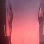 SZ. LARGE RED OMBRE COLD SHOLDER DRESS