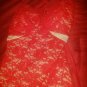 NEW SZ MEDIUM SEXY FITTED RED MAXI LACE CRISS CROSS BACK DRESS