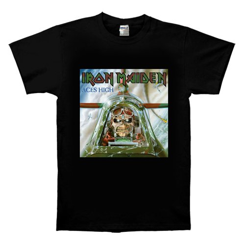 iron maiden aces high t shirt green