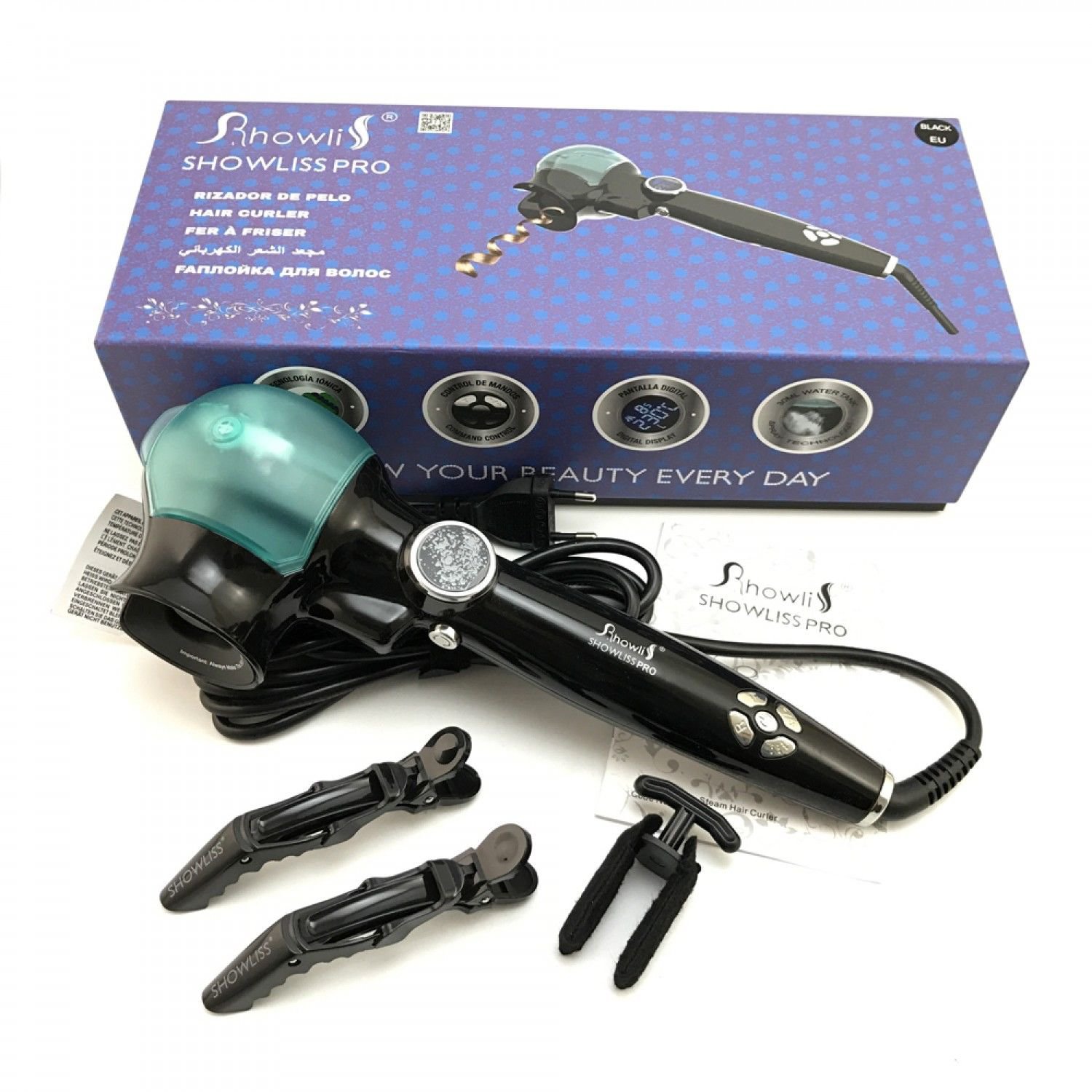 Fashion Showliss Pro steam Hair Curler LED hair curler Styler automatic Curling