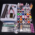 36w UV Lamp Nail Gel Kit 36 UV Gel Solid Glitter UV Gel Sets Topcoat Brush Full